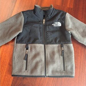 The North Face Kids Black and Green Fleece Jacket